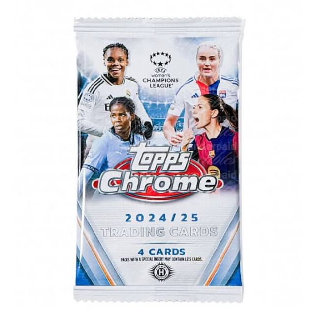 2024-25 Topps Chrome UEFA Women's Champions League Soccer Hobby Pack
