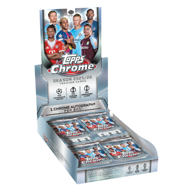 2025-26 Topps Soccer Chrome UCC UEFA Club Competitions Hobby Box