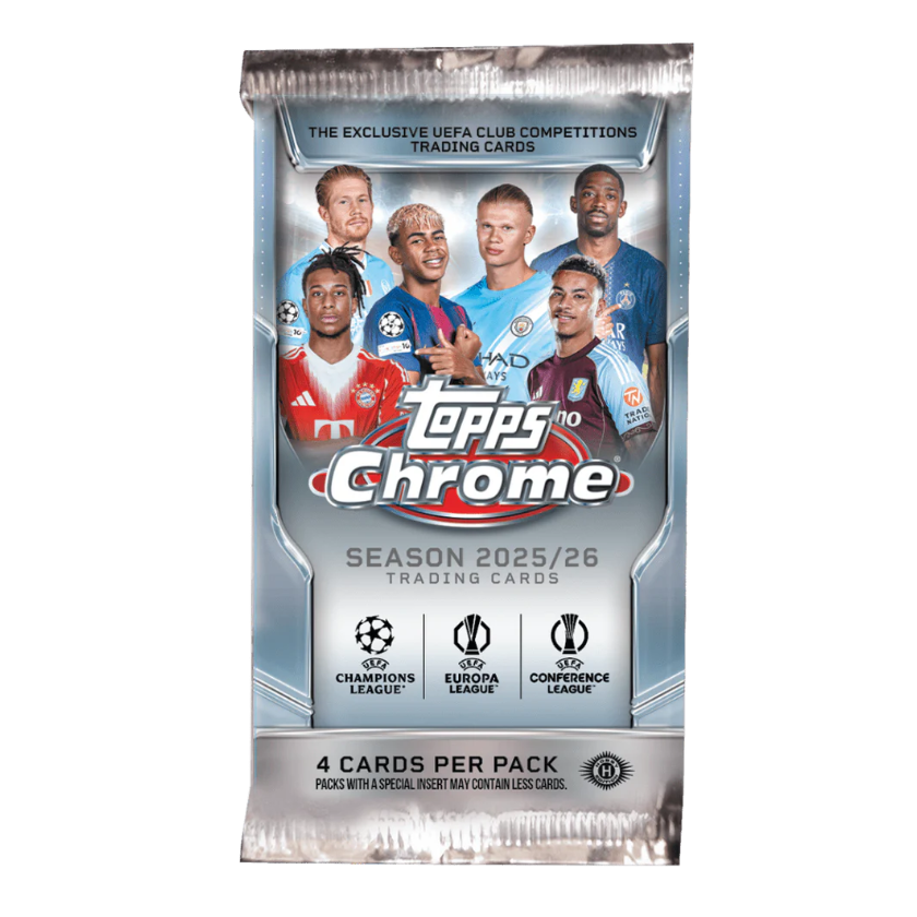 2025-26 Topps Soccer Chrome UCC UEFA Club Competitions Hobby Pack