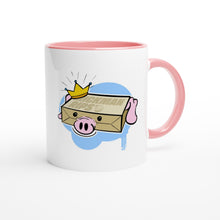 Lade das Bild in den Galerie-Viewer, Schweinebox - weiße Keramiktasse 325ml
