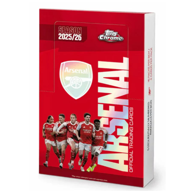 2025-26 Topps Chrome Arsenal Soccer Hobby Box