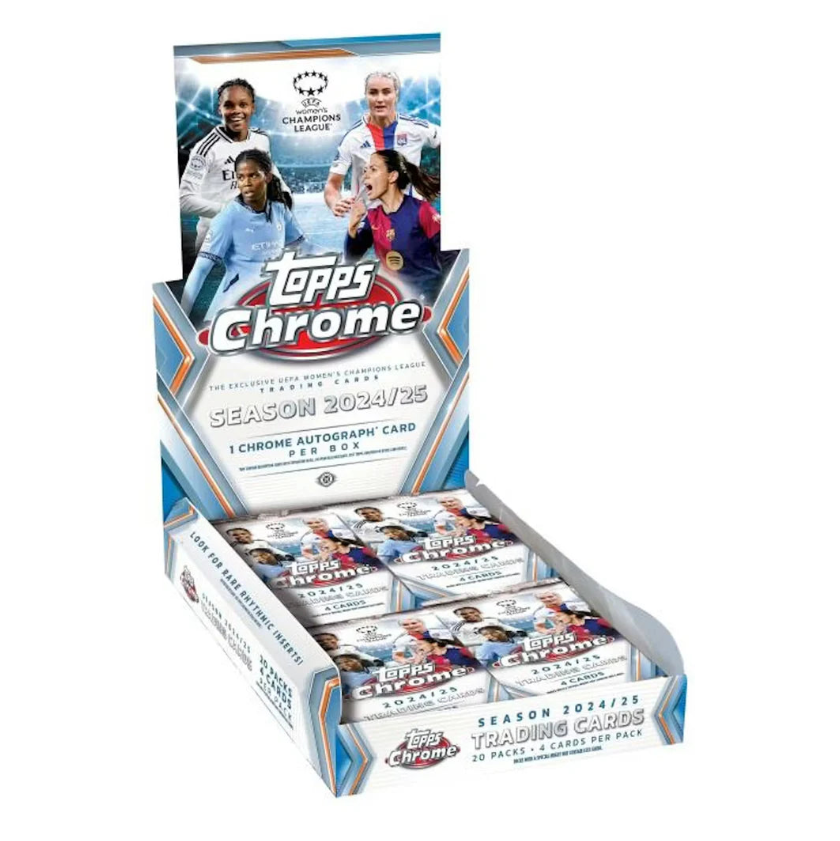 2024-25 Topps Chrome UEFA Women's Champions League Soccer Hobby Box