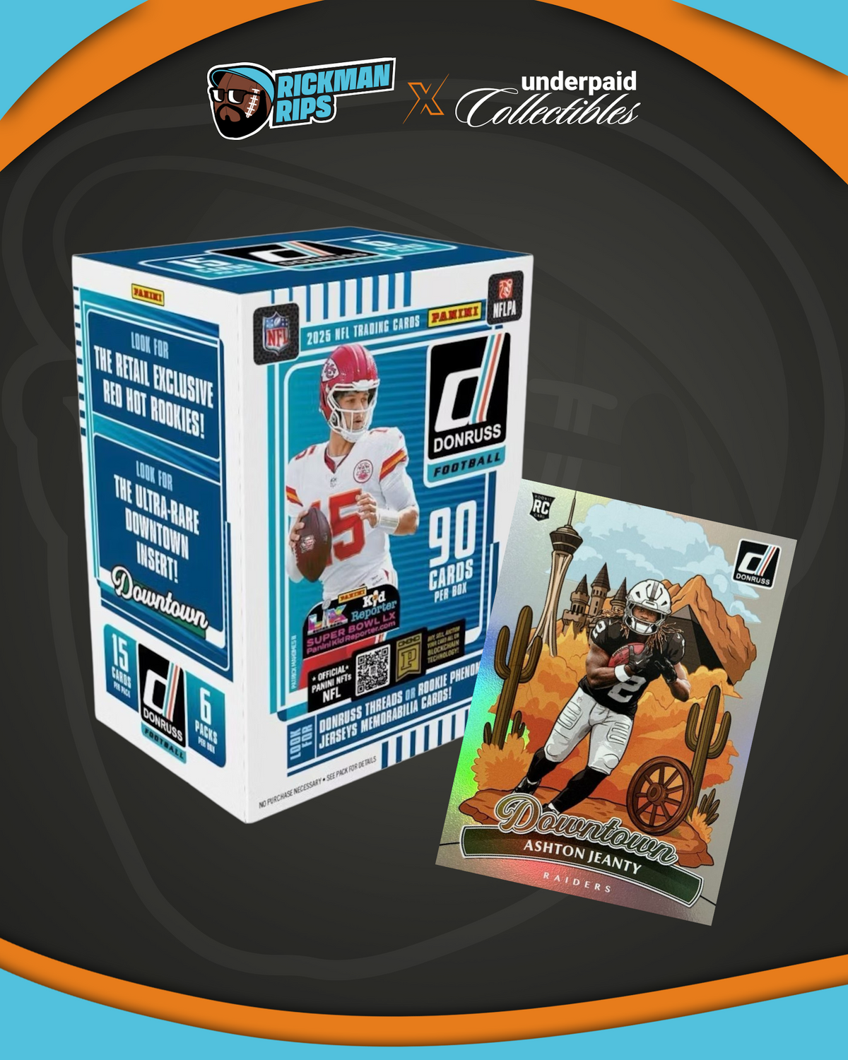 RB x UC Donruss Football Blaster Case Random